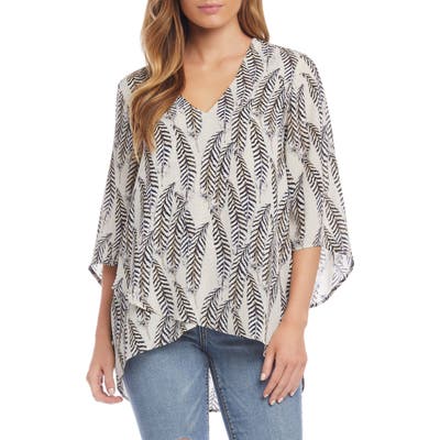 Karen Kane Bracelet Sleeve Print Top, Ivory
