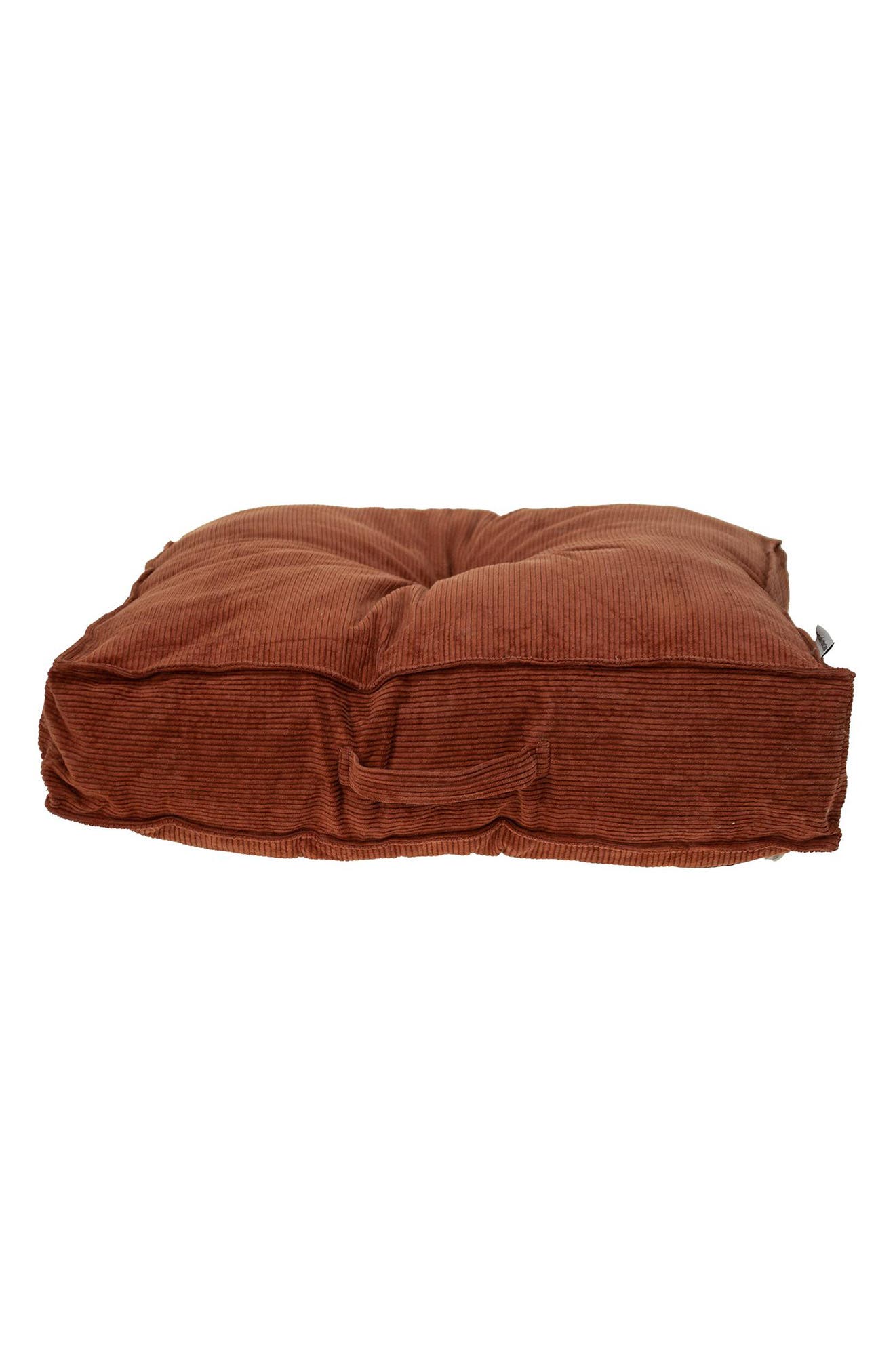 PARKLAND COLLECTION Alena Transitional Burnt Orange Floor Pillow