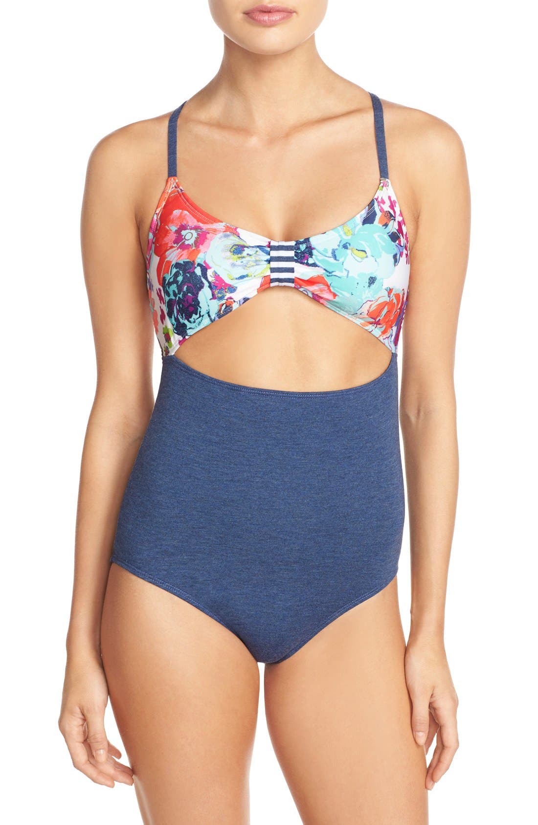 Splendid Full Bloom Cutout One Piece Swimsuit Nordstrom