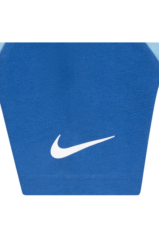 Shop Nike Henley & Sweat Shorts Set In Star Blue