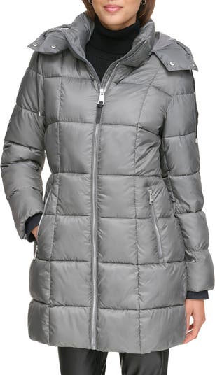 Dkny walker faux 2025 fur hooded down parka