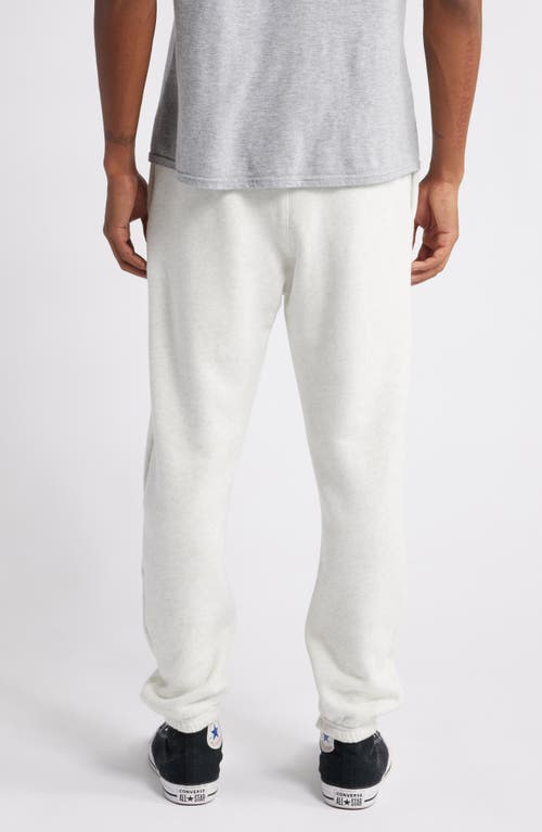 Shop Elwood Core Organic Cotton Brushed Terry Sweatpants In Vintage Snow Heather