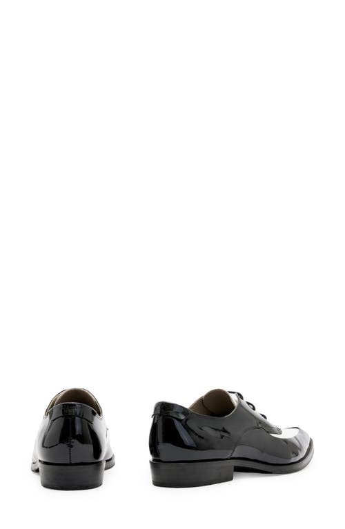 Shop Allsaints Lex Apron Toe Derby In Black/white