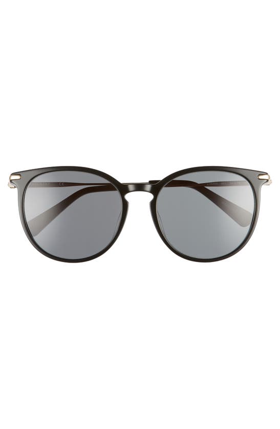 Longchamp Roseau 54mm Round Sunglasses In Black/ Green