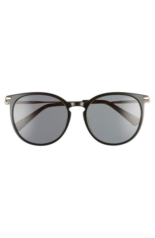 Shop Longchamp Roseau 54mm Round Sunglasses In Black/green