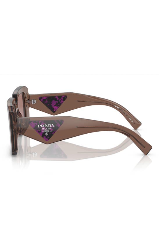 Prada 56mm Square Sunglasses In Lite Brown