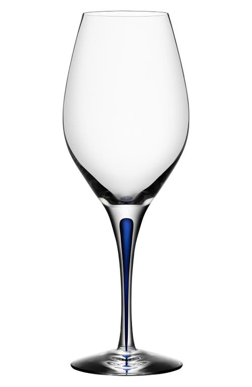 Orrefors Intermezzo Wine Glass In Clear/blue