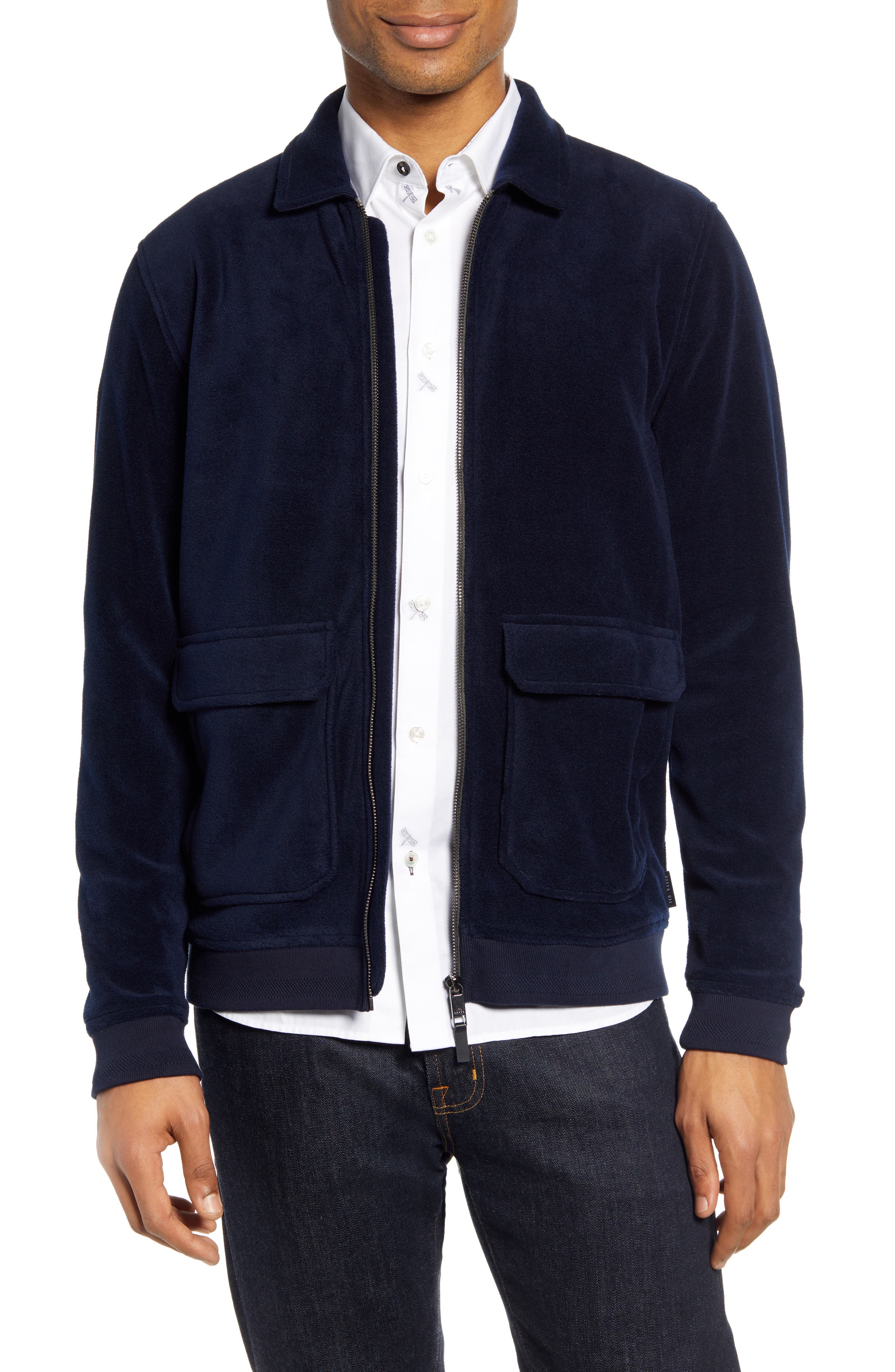 ted baker denim bomber jacket
