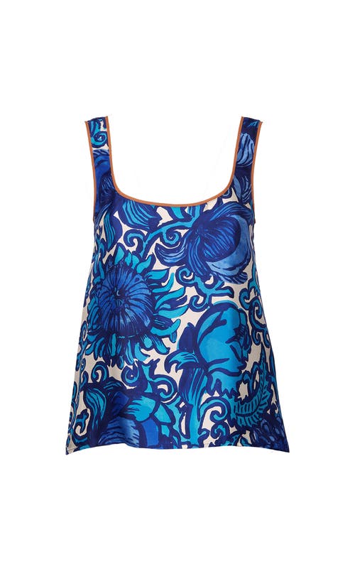La Doublej Twirl Top Anemone Blue In Anemone Blue