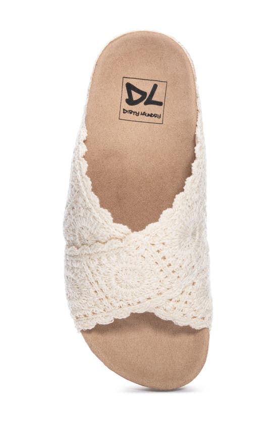 Dirty Laundry Tacoma Crochet Slide Sandal In Cream