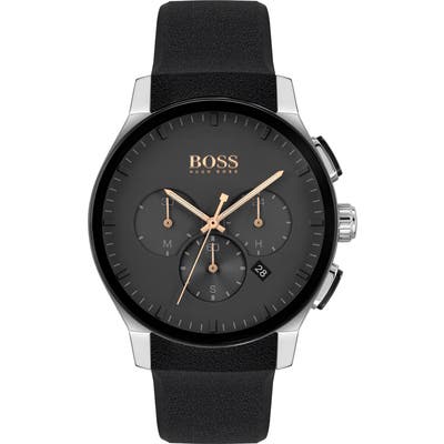 Boss Peak Chronograph Silicone Strap Watch, 4m