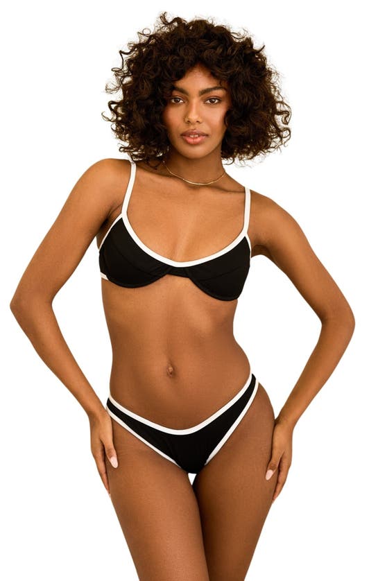 Dippin Daisys West Coast Underwire Top In Black Rib