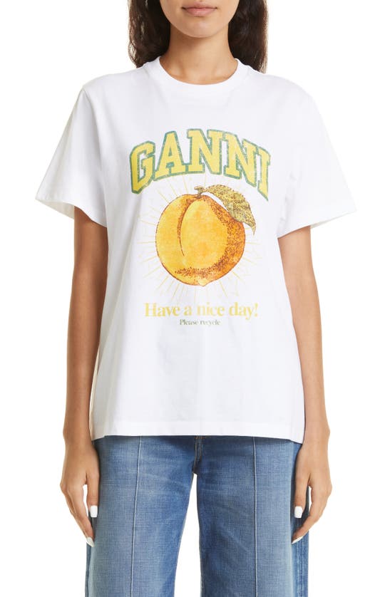 Ganni Basic Relaxed T-Shirt in Bright White
