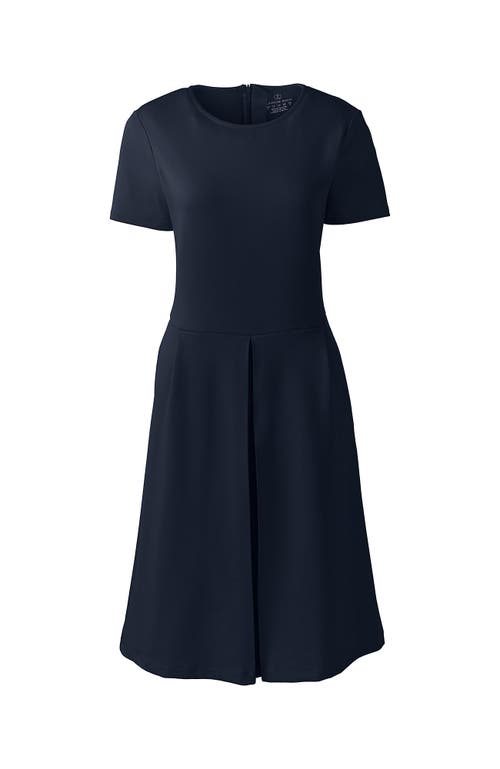 LANDS' END LANDS' END SCHOOL UNIFORM SHORT SLEEVE PONTE DRESS