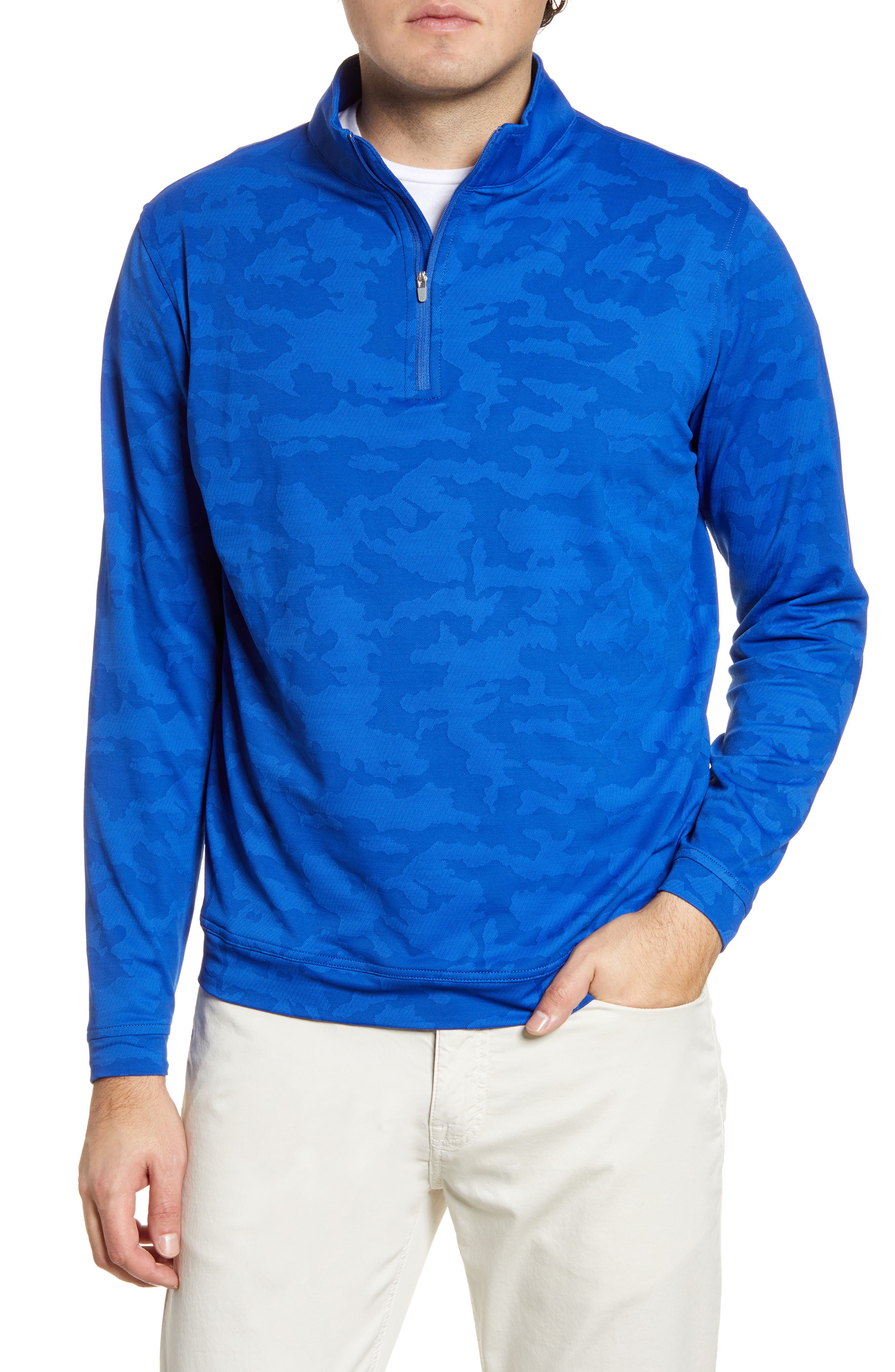 Peter Millar Perth Camo Quarter Zip Performance Pullover Nordstrom