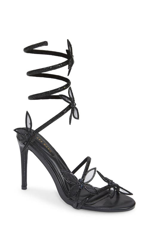 Shop Azalea Wang Dancy Ankle Wrap Sandal In Black