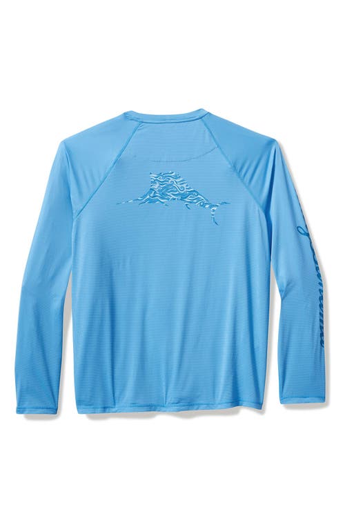 Shop Tommy Bahama Chill Time Surf Islandzone® Long Sleeve Rashguard In Infinity Pool