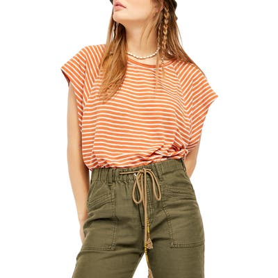Free People Halo Stripe Tee, Brown