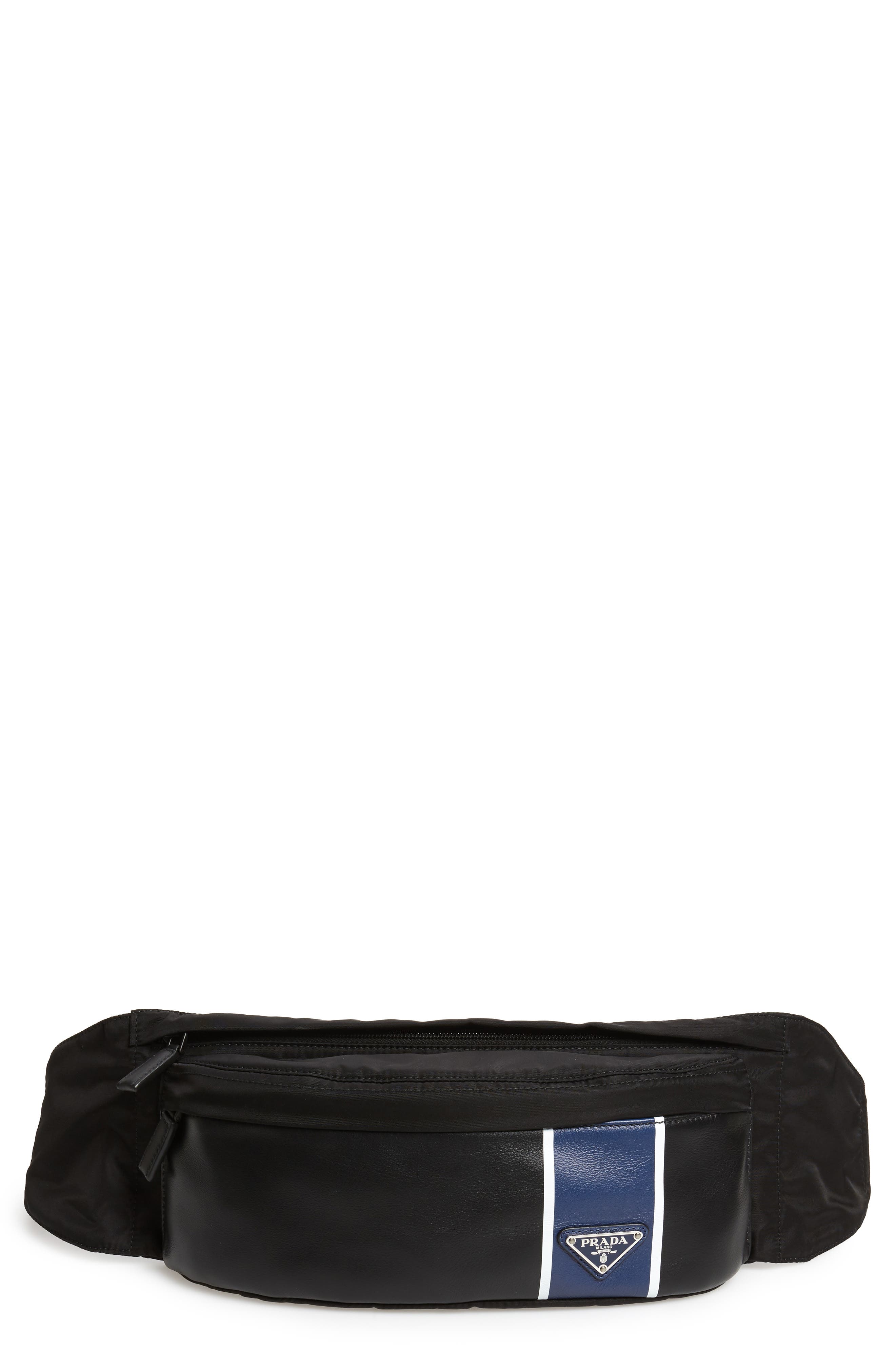 prada logo belt bag