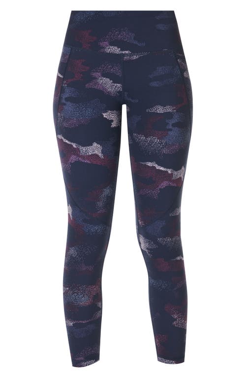 Shop Sweaty Betty Power Workout Ankle Leggings In Blue Spray Camo Print