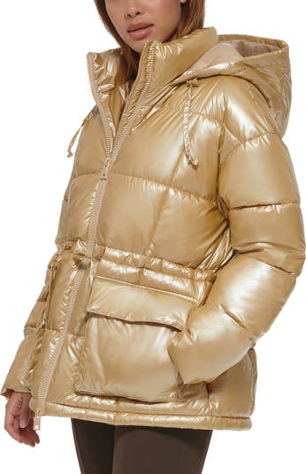 Kensie shiny puffer discount coat