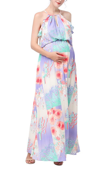 Kimi and Kai Pixie Floral Maternity/Nursing Maxi Dress