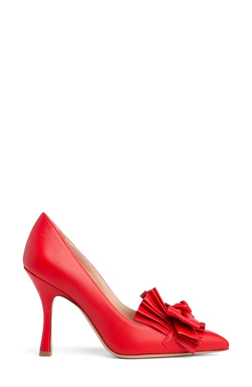 Shop Beautiisoles Olga Pointed Toe Pump In Red