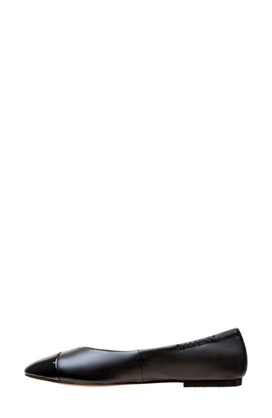 Linea Paolo Nolan Cap Toe Ballet Flat In Black