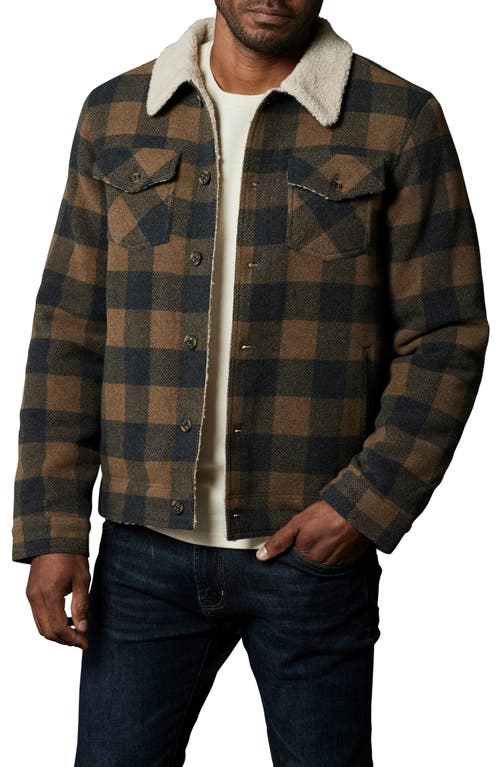 The Normal Brand Buffalo Plush Fleece Lined Jacket In Chestnut Buffalo