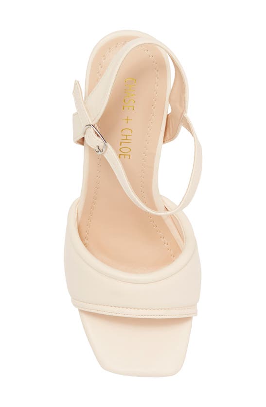 Chase & Chloe Divine Heeled Sandal In Nude Pu