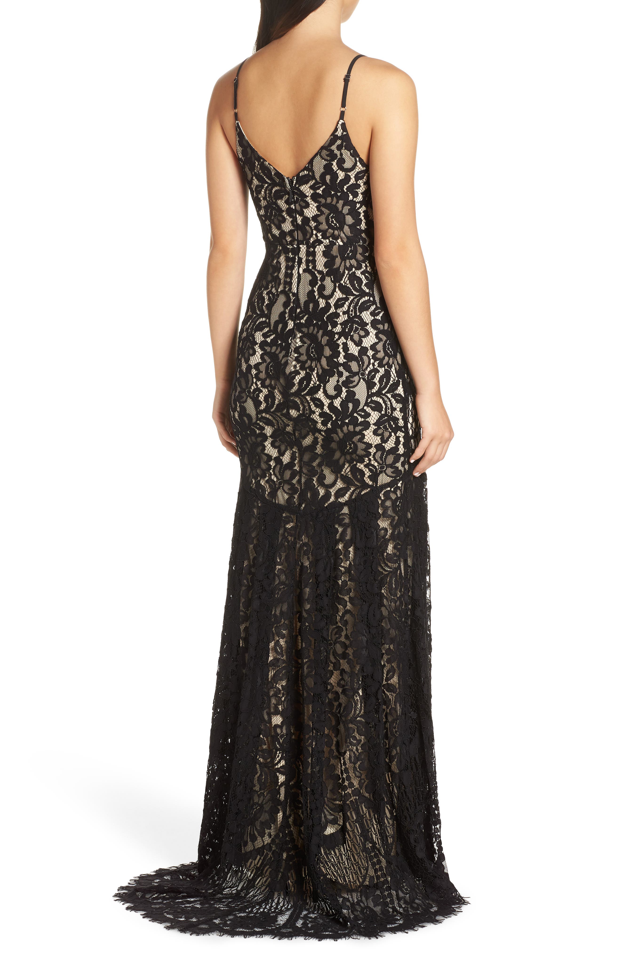 lulus flynn lace gown with train