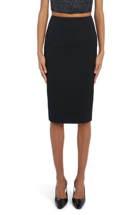 Versace Monogram Jacquard Lamé Mini Skirt