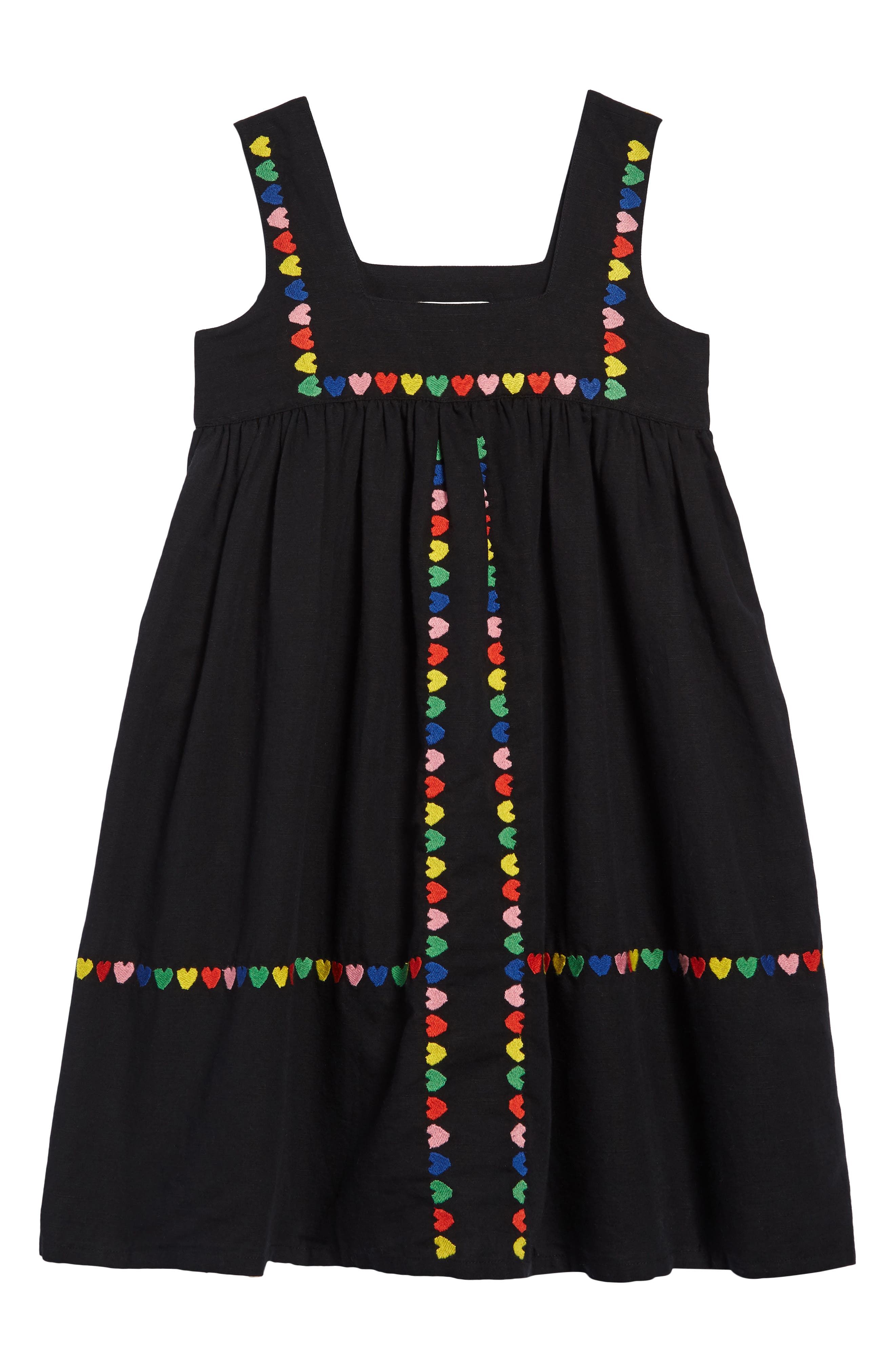 black heart embroidered t shirt dress