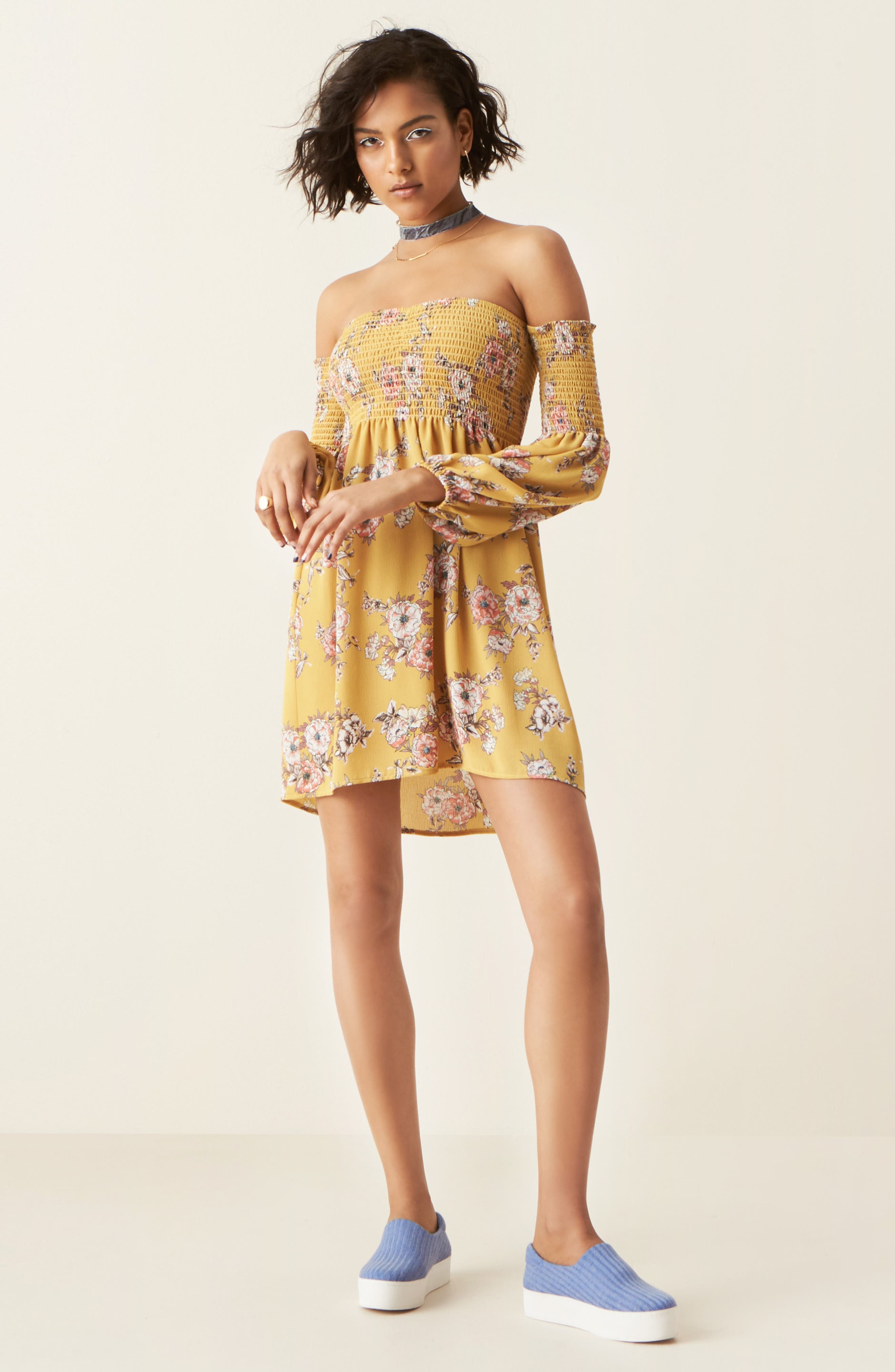Socialite Smocked Off the Shoulder Dress Nordstrom