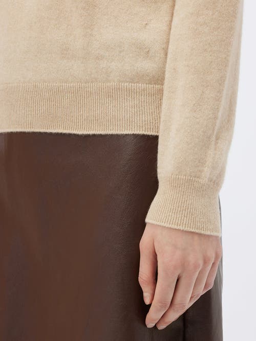 Shop Gobi Cashmere Classic Turtle Neck In Beige