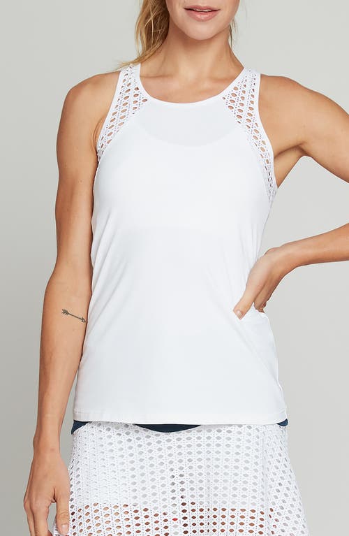 Shop L'etoile Sport Pointelle Trim Tank In White