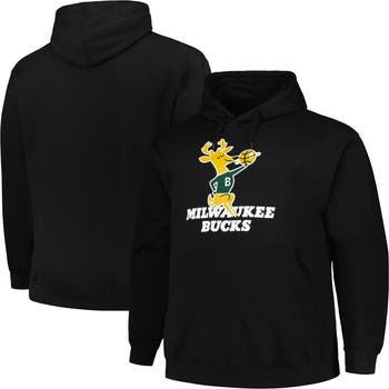 Milwaukee Bucks Hardwood Classics outlet Retro Embroidery Black Hoodie Size Men’s Large