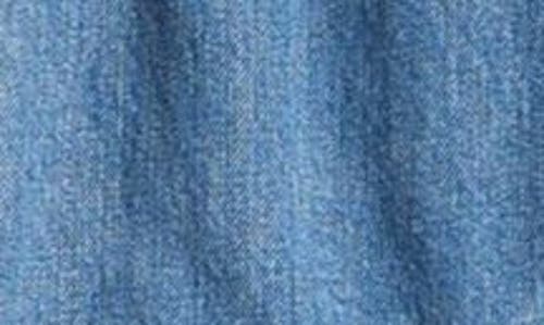 Re/done Faux Shearling Lined Denim Aviator Jacket In Barnyard