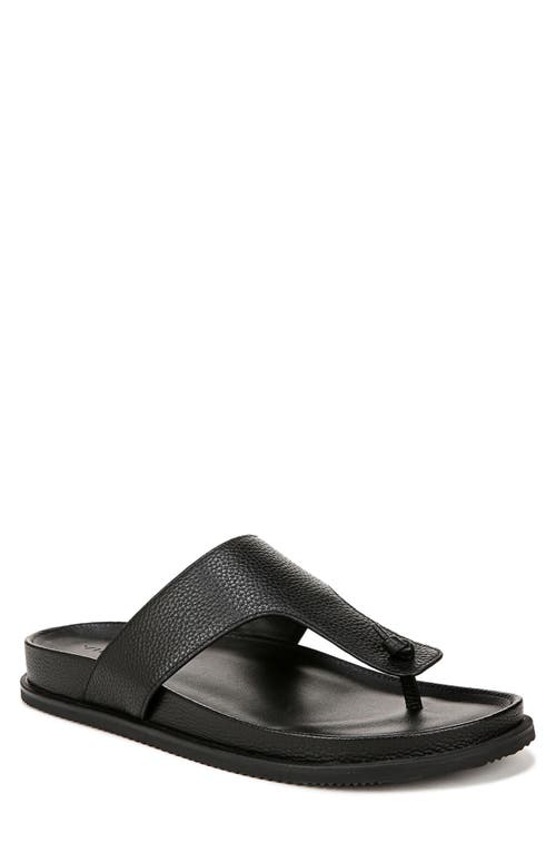 Diego Leather Slide Sandal in Black 2