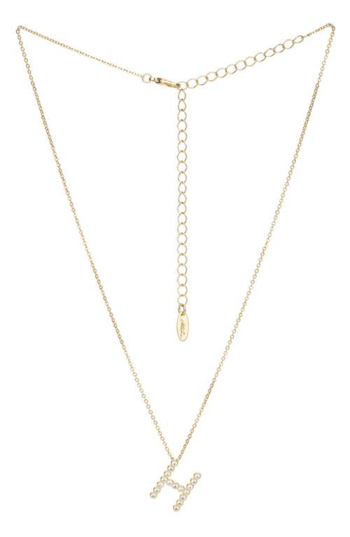 Ettika Crystal Initial Pendant Necklace in Gold- H at Nordstrom
