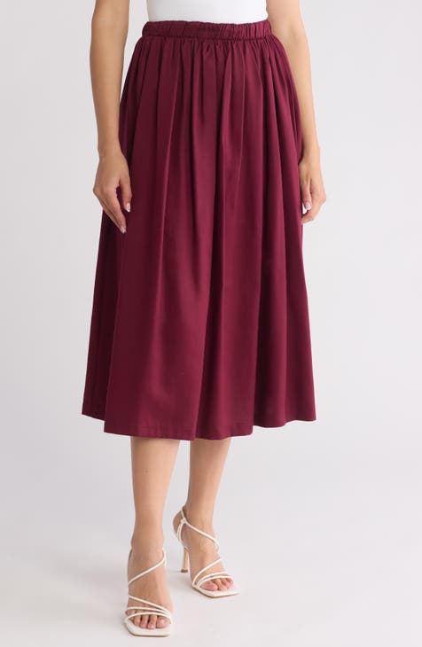 Burgundy skirt near me best sale