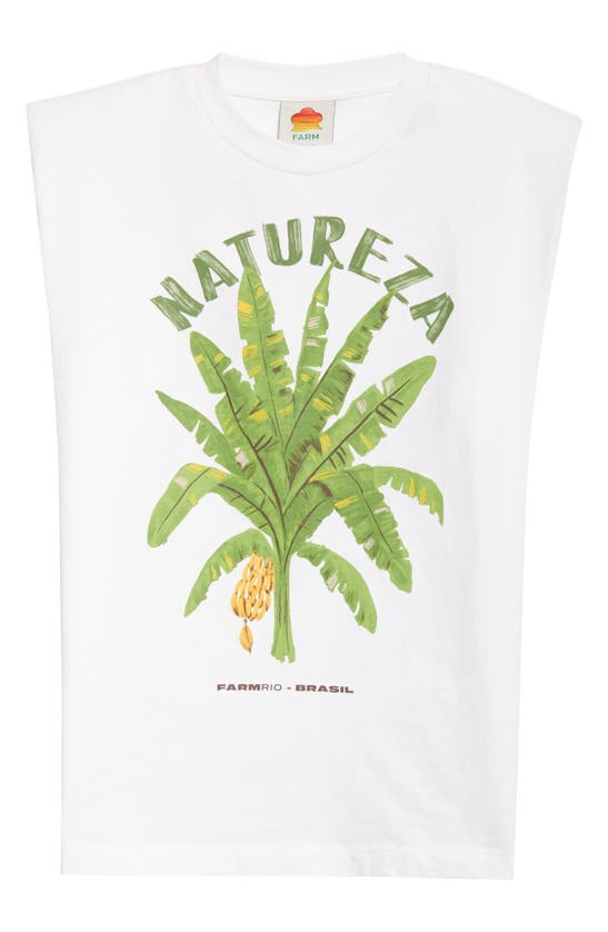 Shop Farm Rio Natureza Cotton Graphic T-shirt In White