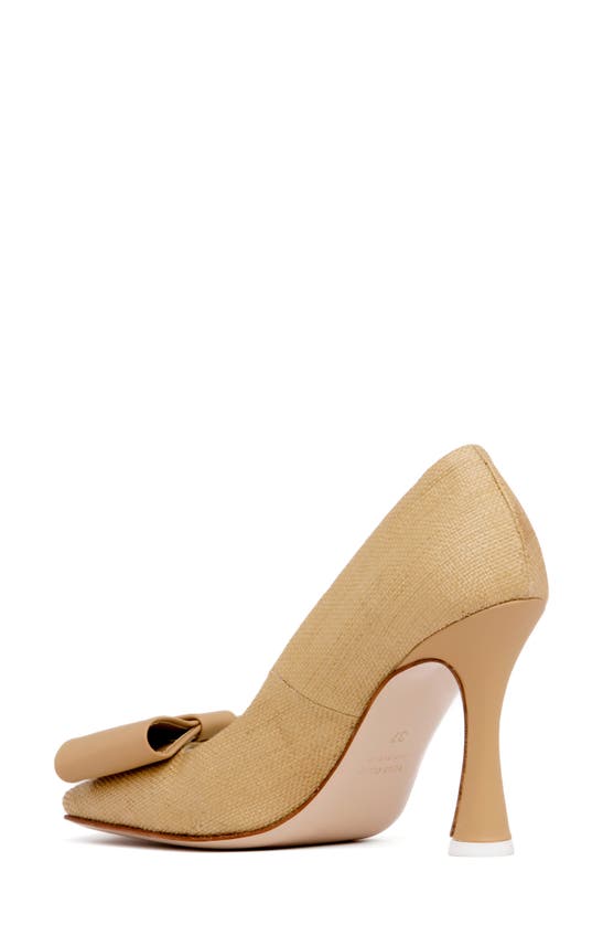Shop Beautiisoles Gioanna Pump In Natural Fabric/ Leather