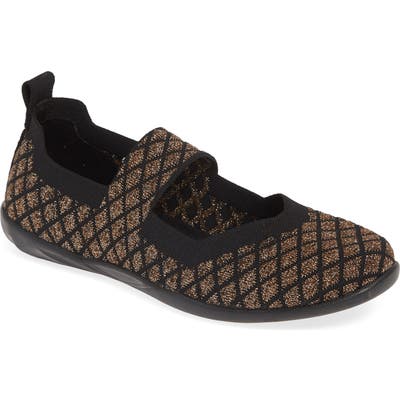 Bernie Mev. Cuddly X Mary Jane Flat, Metallic