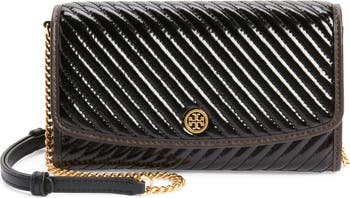 Robinson Patent Quilted Chain Wallet: Women's Designer Mini Bags