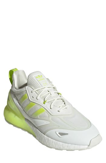 Adidas Originals Adidas Zx 2k Boost 2.0 Sneaker In White Tint/semi Solar Slime