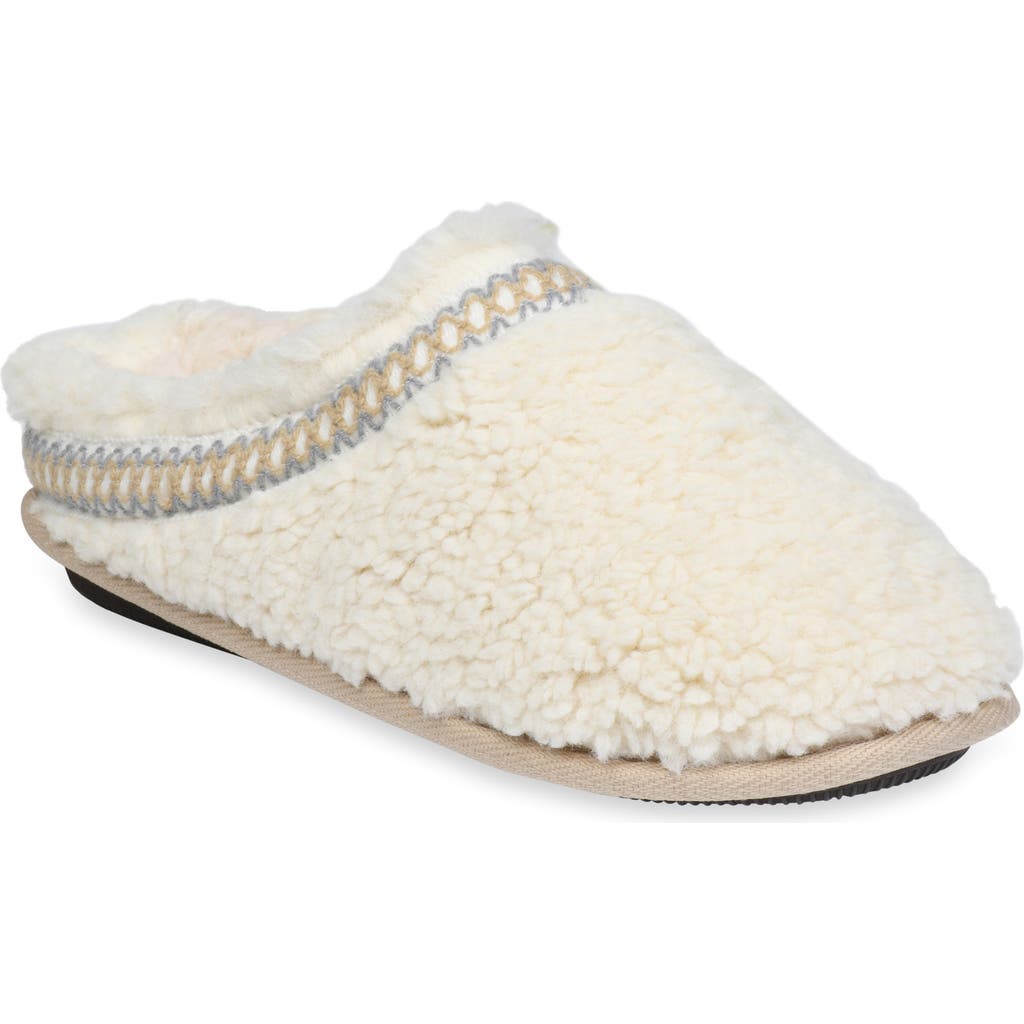 Gaahuu Faux Shearling Lined Slipper In Natural