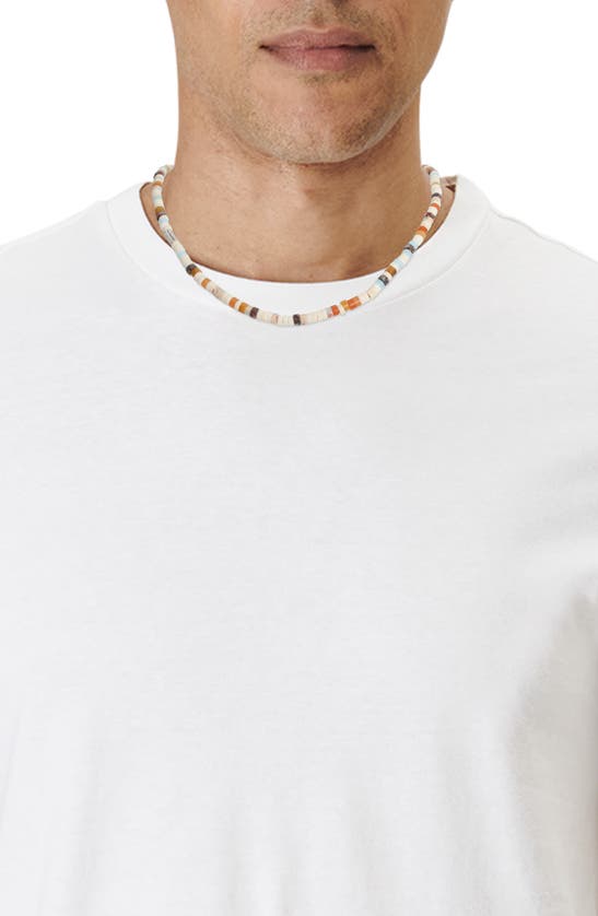 Shop Allsaints Semiprecious Stone Beaded Necklace In Warm Silver