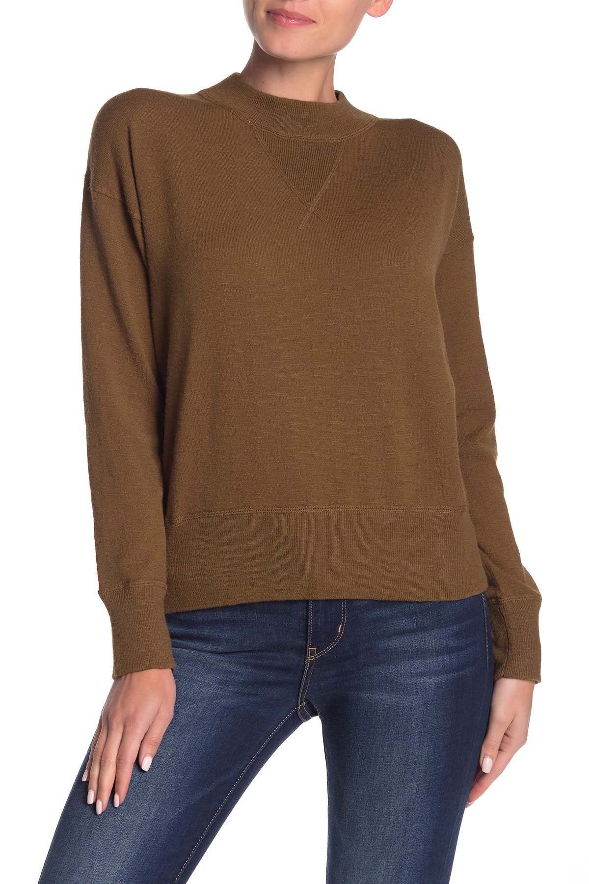 madewell mock neck sweatshirt