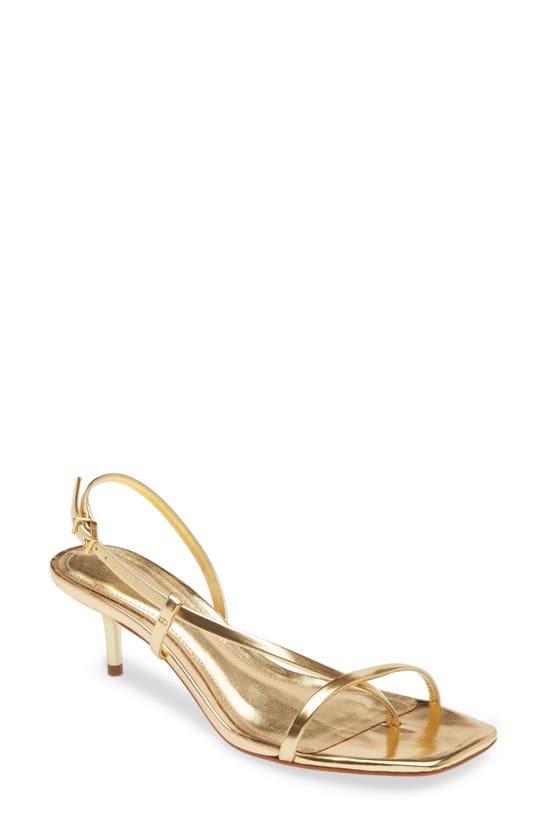 Shop Schutz Heloise Slingback Sandal In Ouro Claro Orch